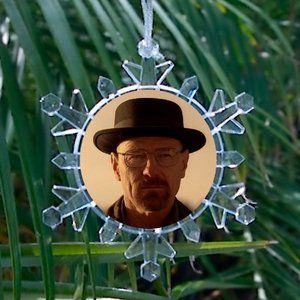 Breaking Bad Heisenberg Walter Snowflake Lit Holiday Christmas Tree Ornament